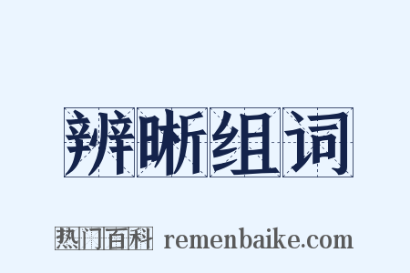 辨晰组词是什么意思的图片